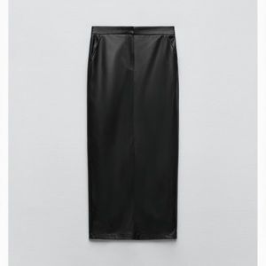 Maxi leather skirt
